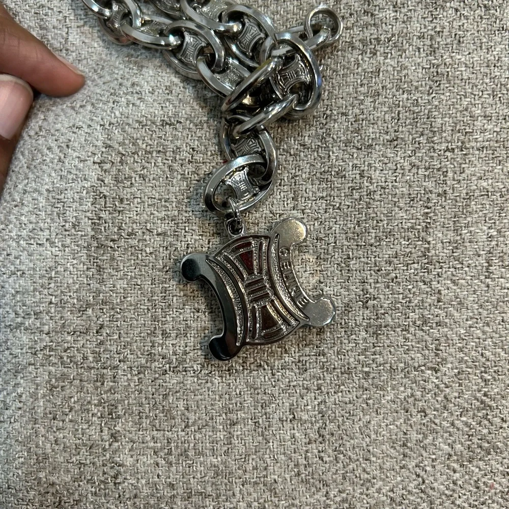 Silver Celine belt/necklace w/coa - Picture 5 of 6